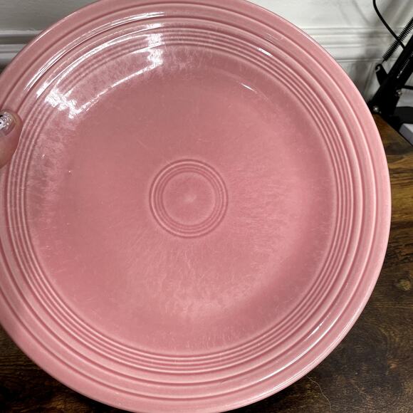 Fiesta Retired Rose Pink Dinner Plate Salad Plate Cereal Bowl Set Vintage 90s - Picture 6 of 9